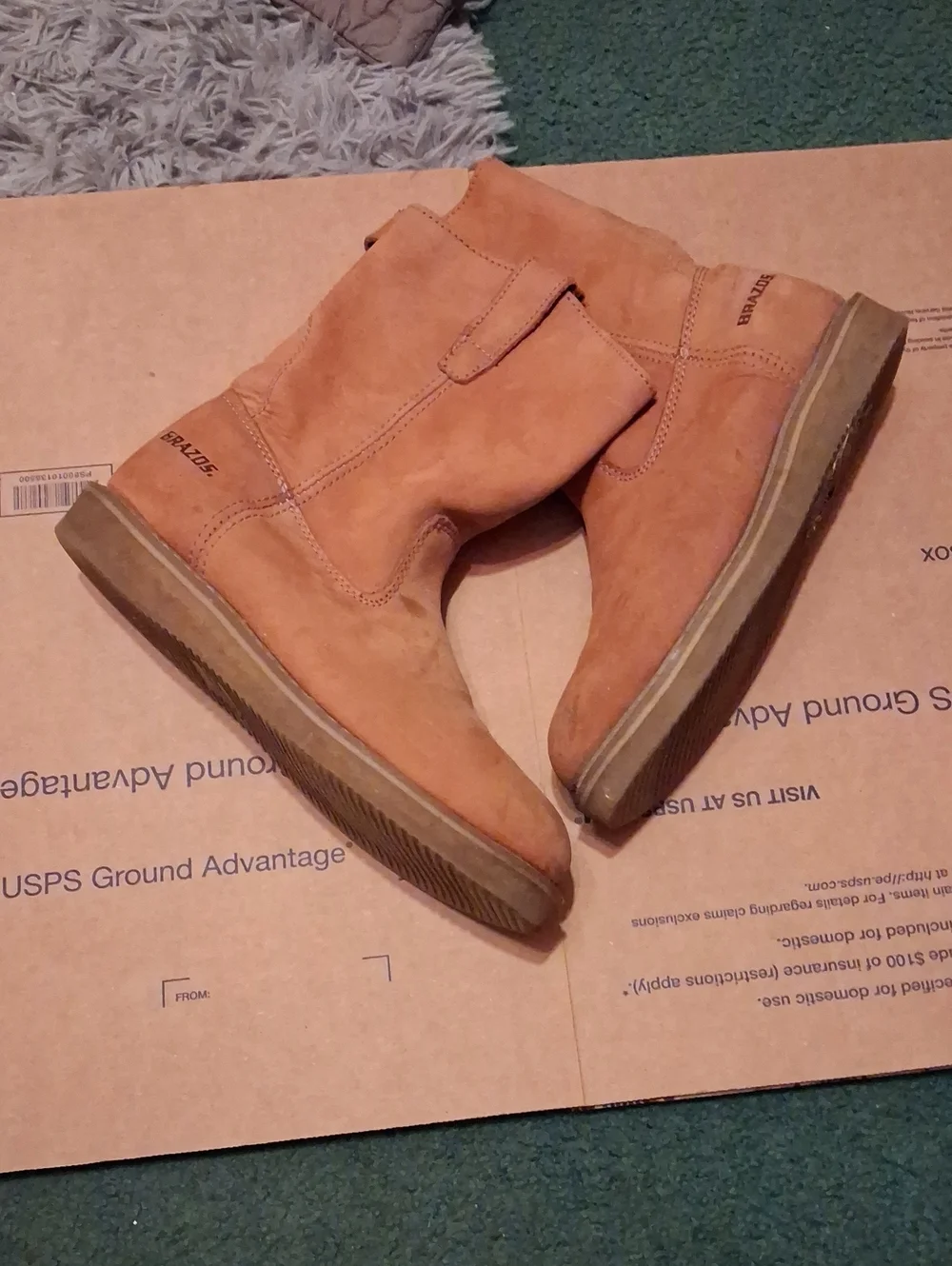 Brazos Tan Suede Mid Calf Boots Size 10 W